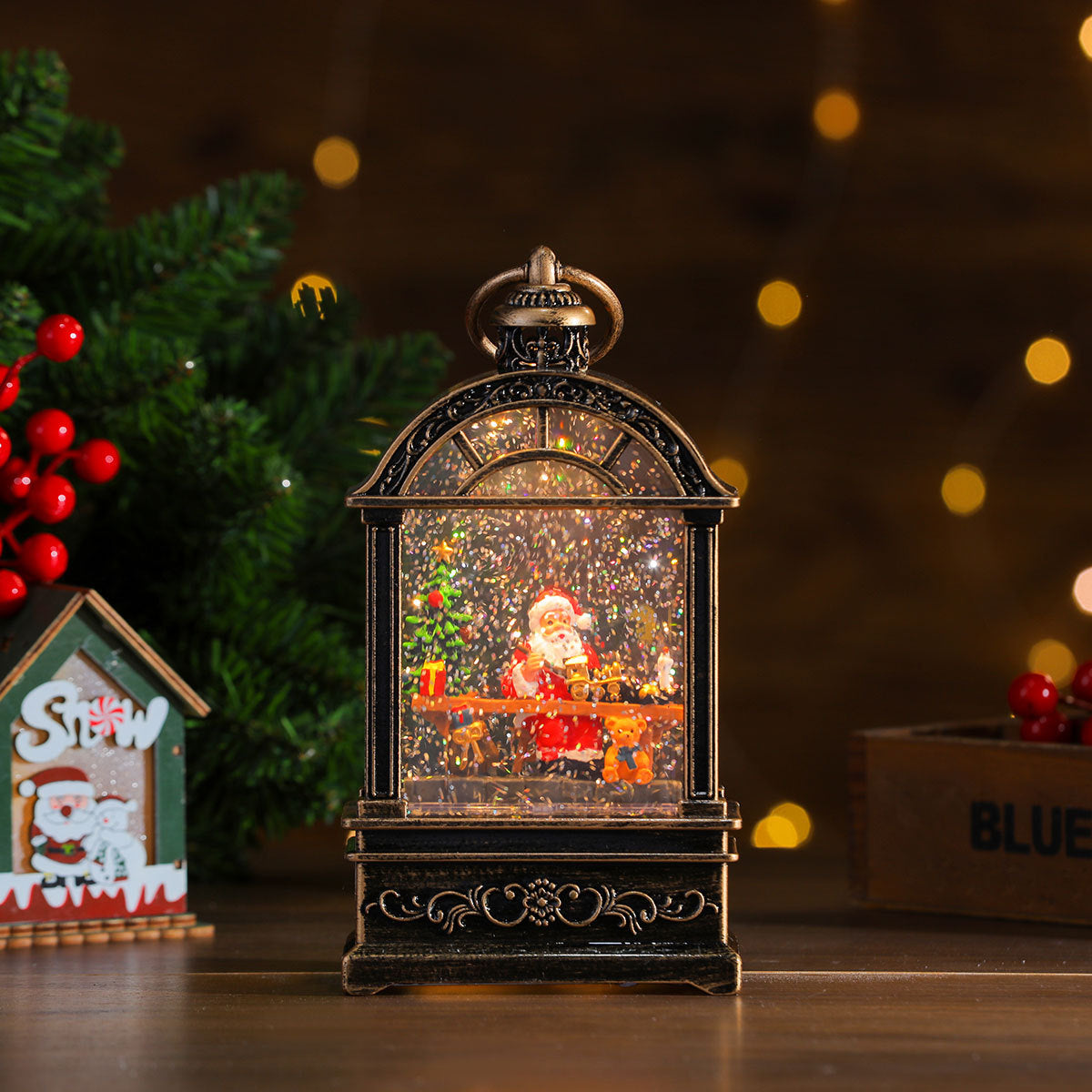 Dekorative Weihnachts-Fensterleuchte mit Musik und Licht