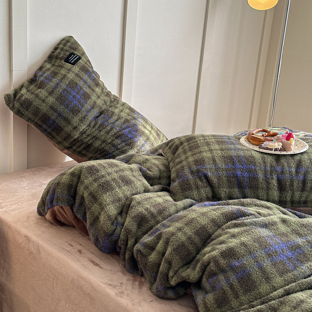 Bettwäsche-Set aus Milchfaser-Fleece, Winter