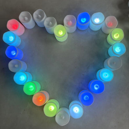 LED-Kerzenlicht mit Wellenrand, PP-Kunststoff