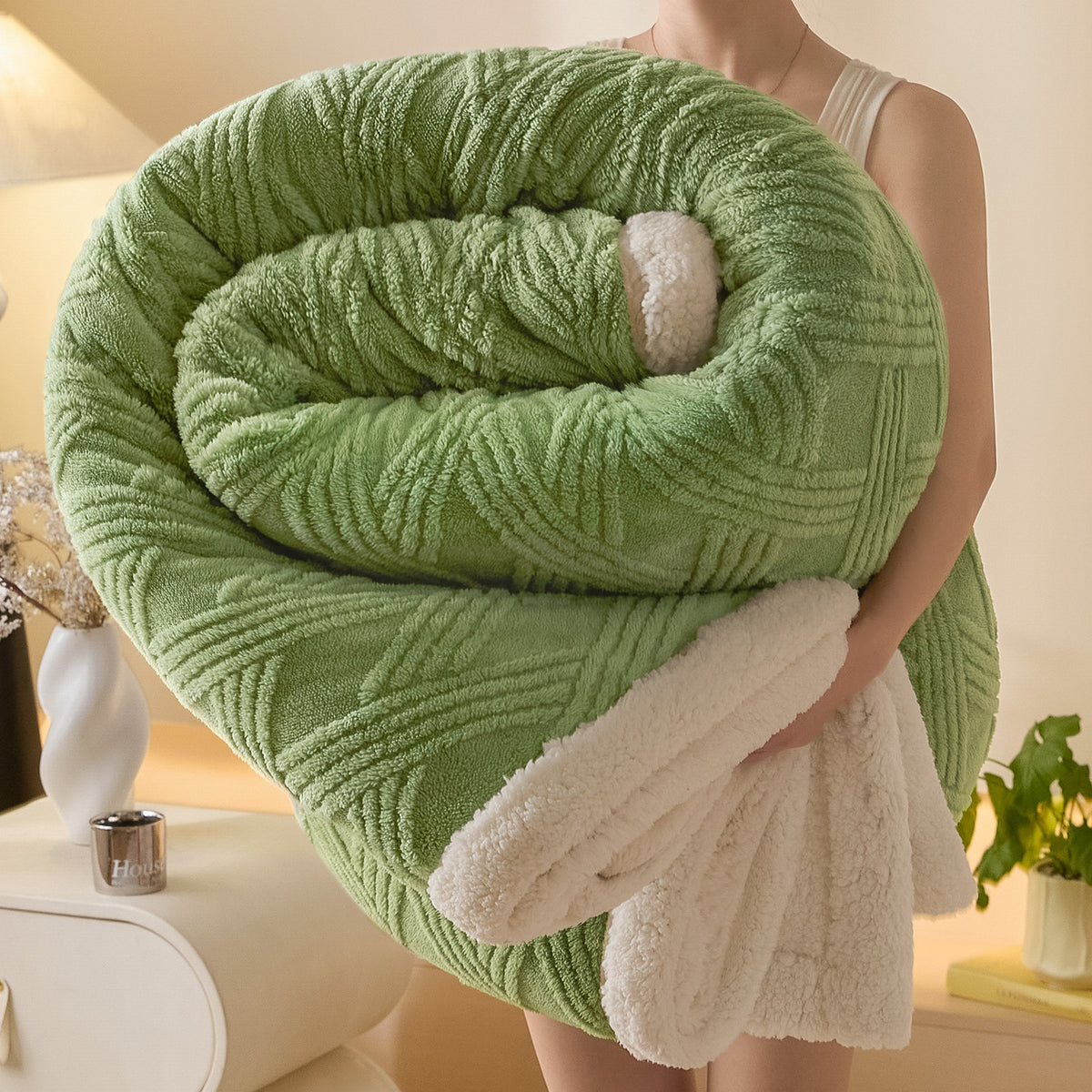 Doppelseitige Kuscheldecke, 200x230cm, weich und dick