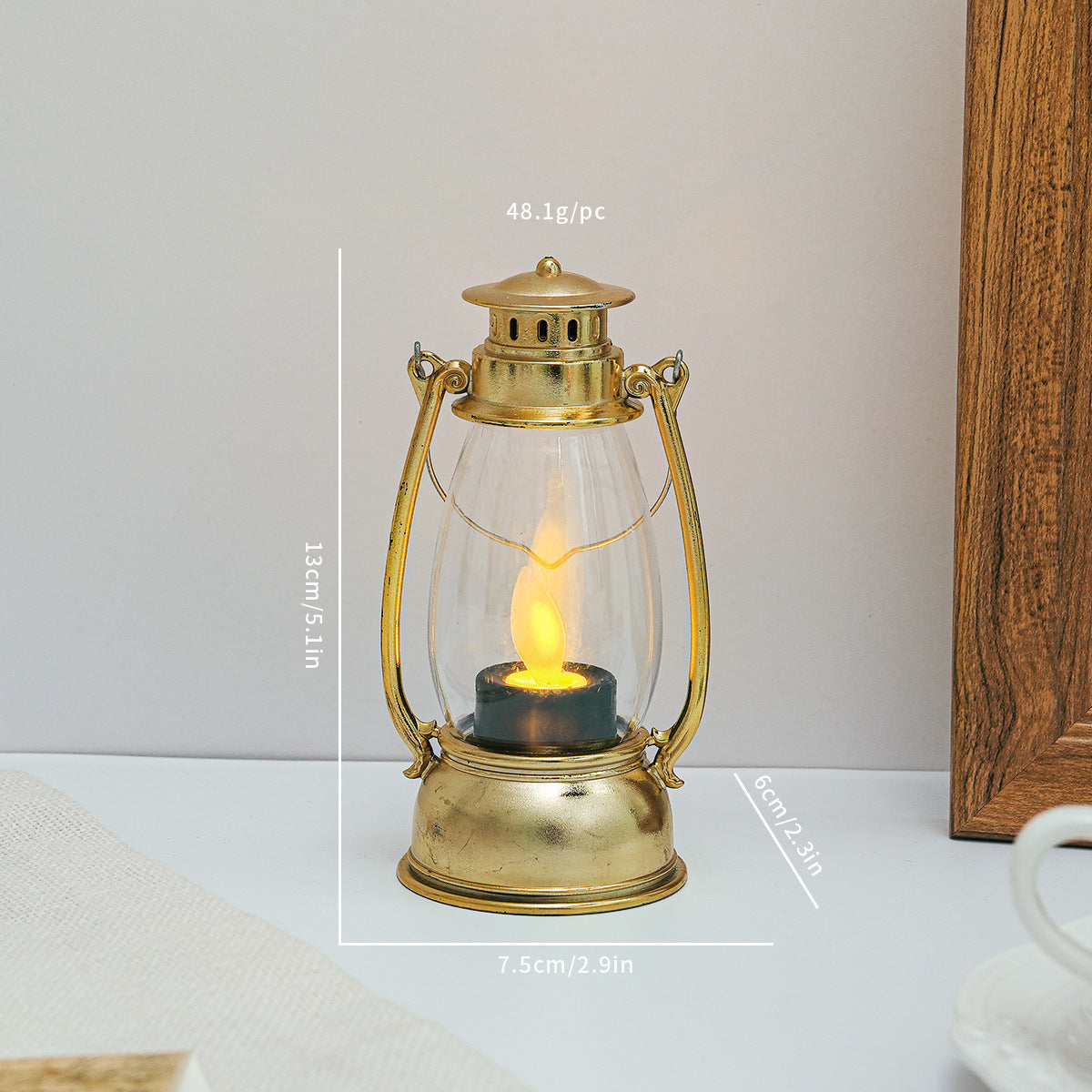 Dekorative LED-Laterne im Vintage-Stil
