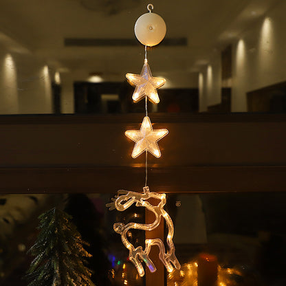 LED-Weihnachts-Lichterkette mit Saugnapf