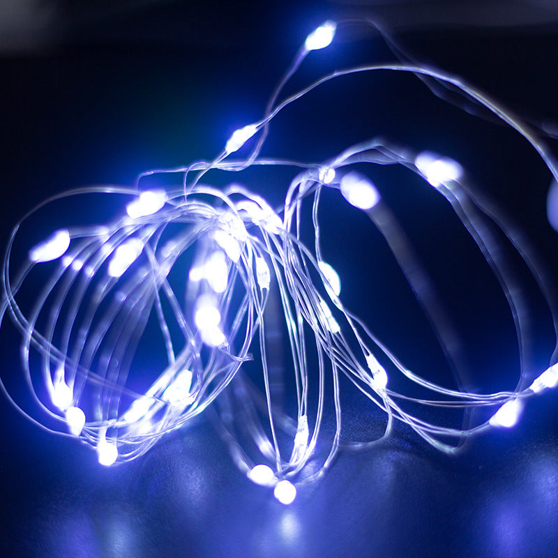 LED-Kupferdraht-Lichterkette mit Knopfzellenbetrieb