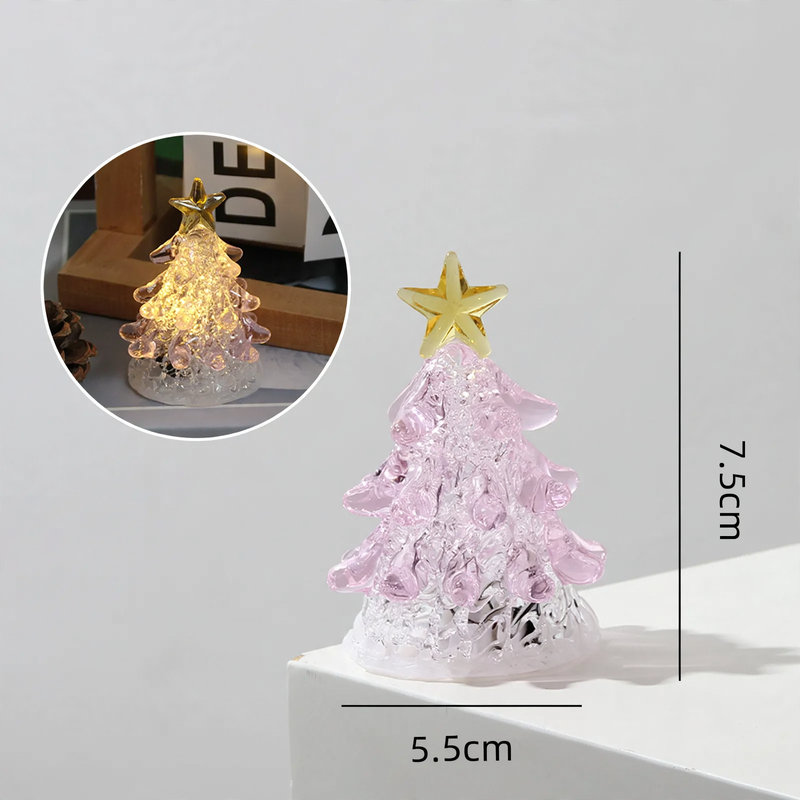 Handgeferti Glas-Weihnachtsbaum-Nachtleuchte