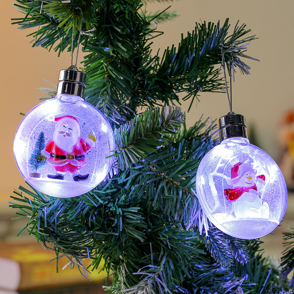 Dekorative, beleuchtete Weihnachtskugel zum Aufhängen