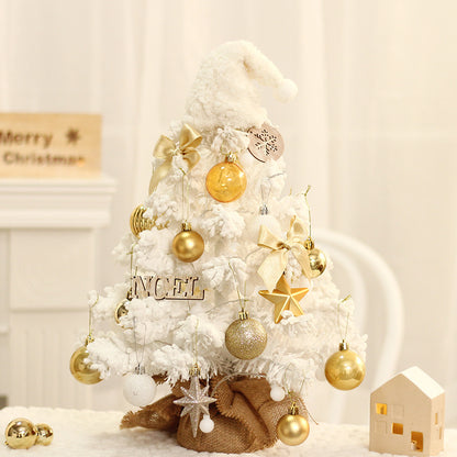 Mini-Weihnachtsbaum mit Beflockung und LED-Beleuchtung