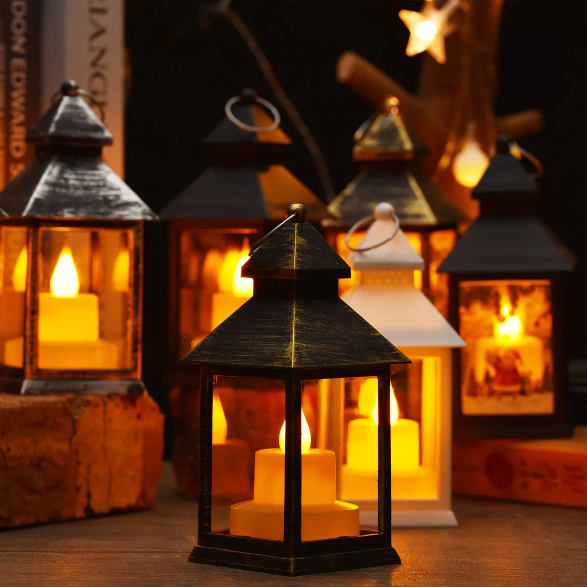 Dekorative LED-Laterne im Vintage-Stil
