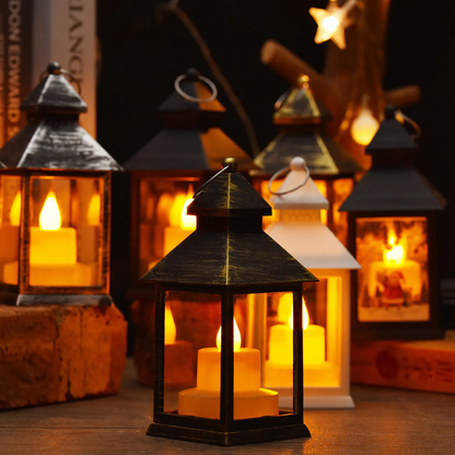 Dekorative LED-Laterne im Vintage-Stil