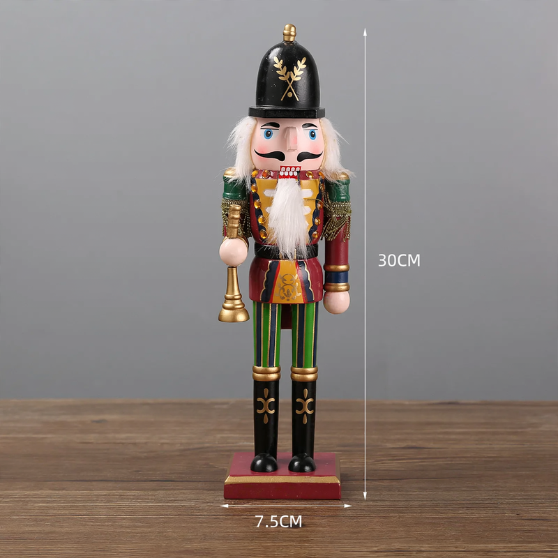 Dekorative Nussknacker-Soldatenfigur aus Kiefernholz