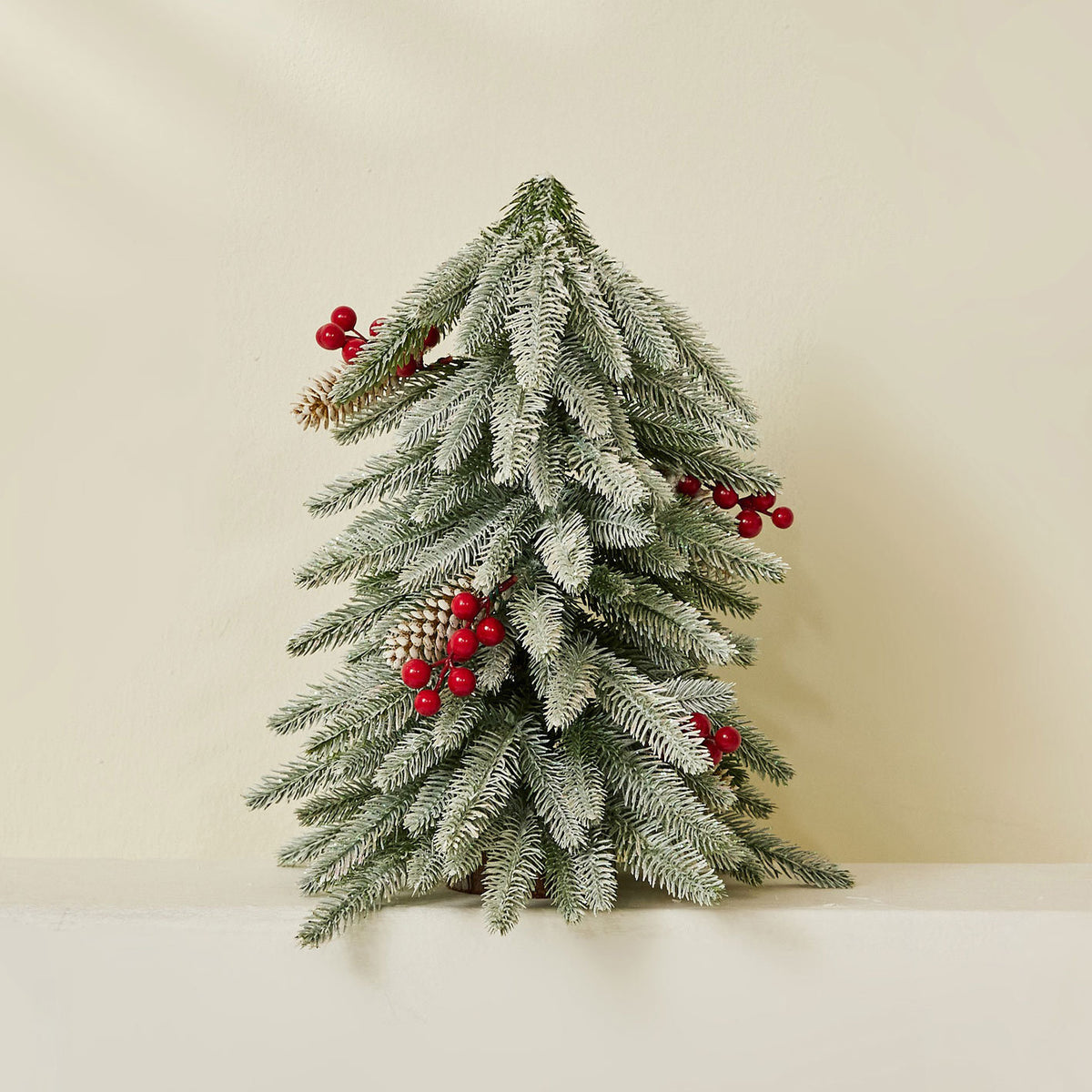 Miniatur-Weihnachtsbaum mit Kunstschnee, 40 cm