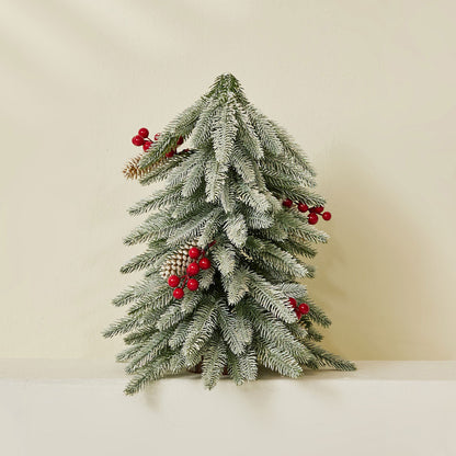 Miniatur-Weihnachtsbaum mit Kunstschnee, 40 cm