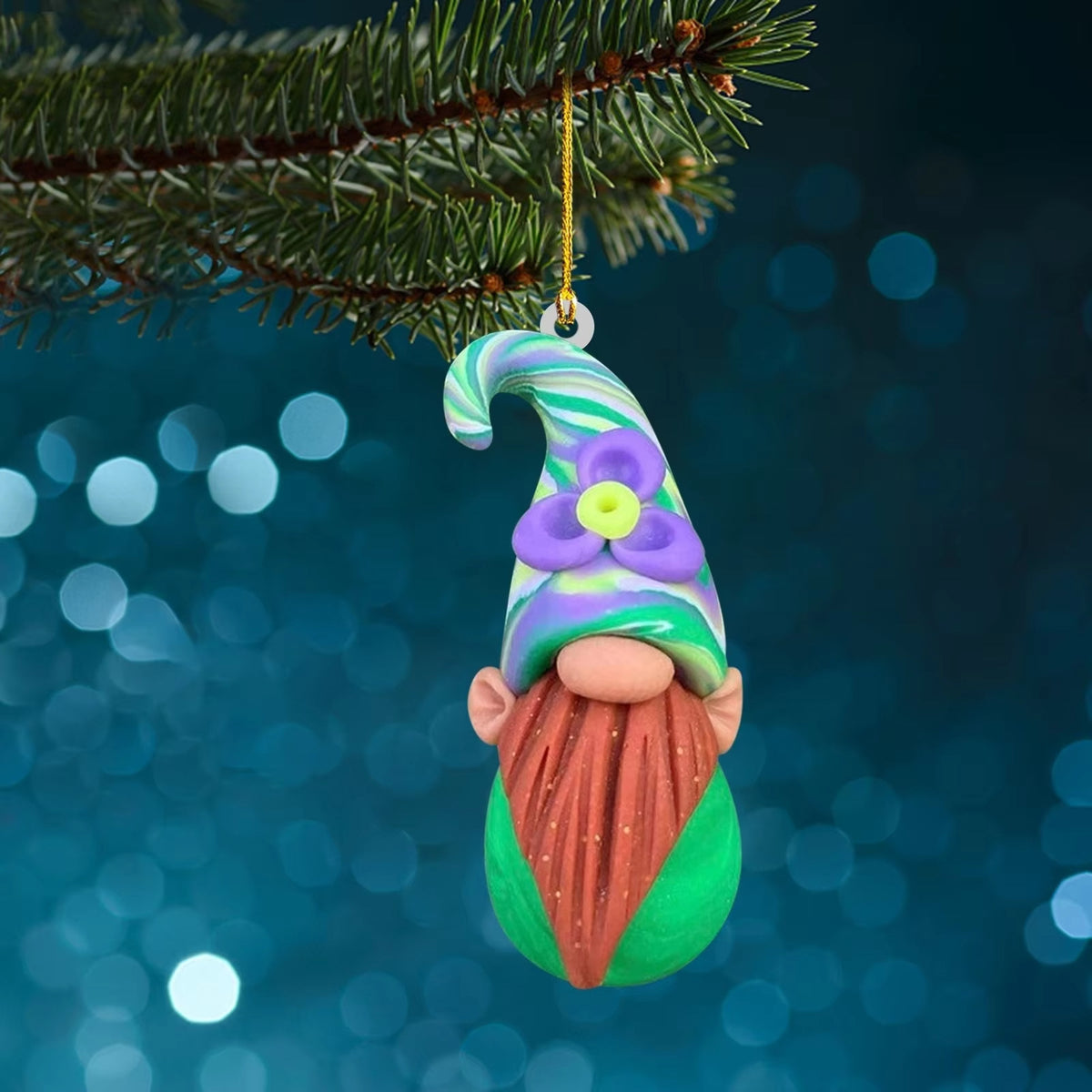 Weihnachtlicher Wichtel-Anhänger aus Acryl