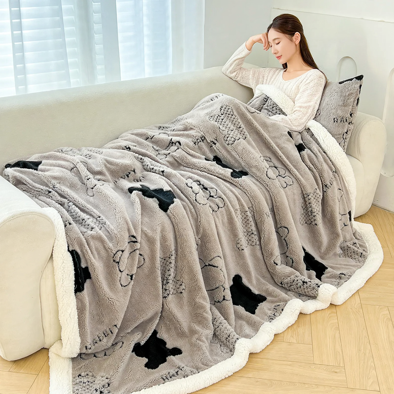 Weiche Kuscheldecke aus Baumwoll-Fleece