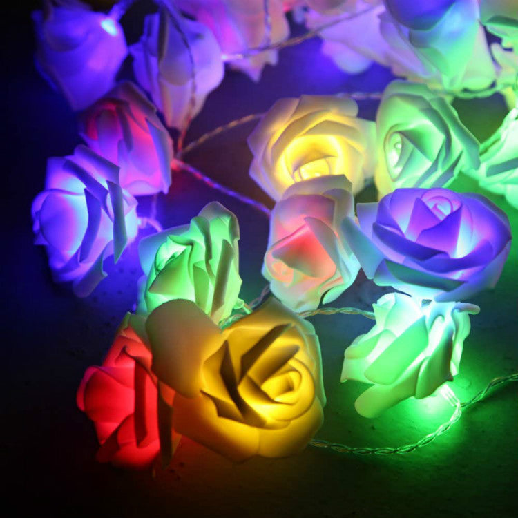 LED-Rosen-Lichterkette für romantische Dekoration