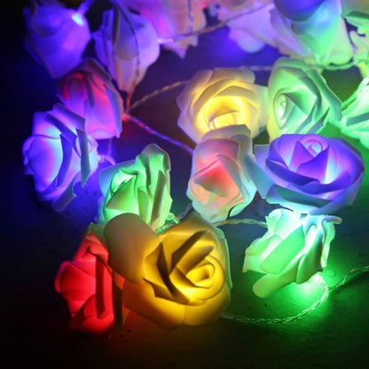 LED-Rosen-Lichterkette für romantische Dekoration