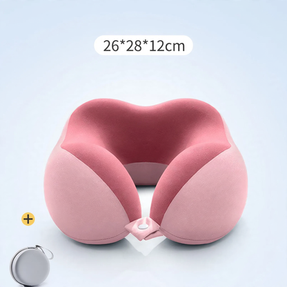 Memory-Foam U-Kissen mit 360°-Nackenstütze