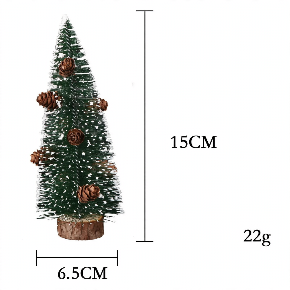 Mini-Weihnachtsbaum mit Holzsockel, beschneit, 10-40cm