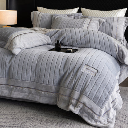 Luxuriöses Milchfaser-Fleece Bettwäsche-Set, extra dick