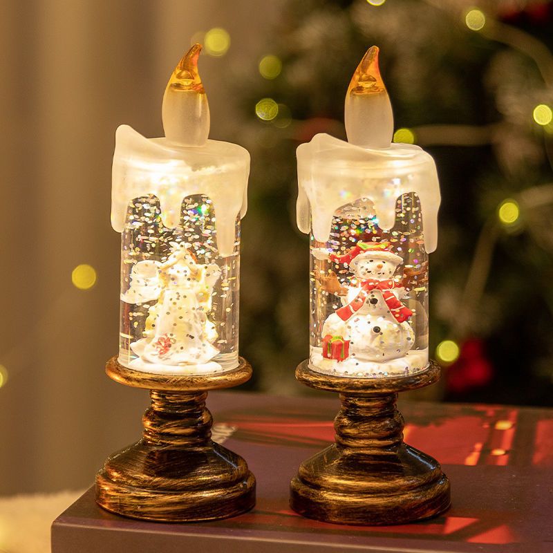 LED-Weihnachtskerze mit Lichteffekt, Tischdekoration