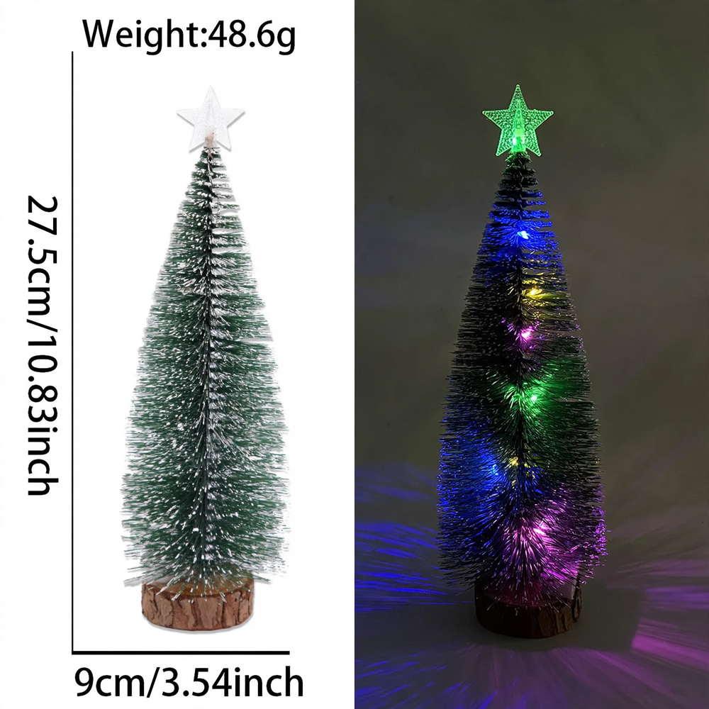 Mini-Weihnachtsbaum mit LED-Beleuchtung und Stern