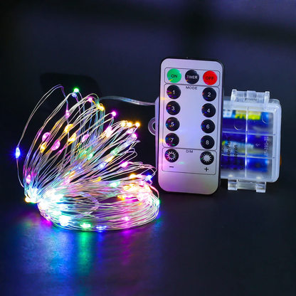 LED-Kupferdraht-Lichterkette mit Fernbedienung