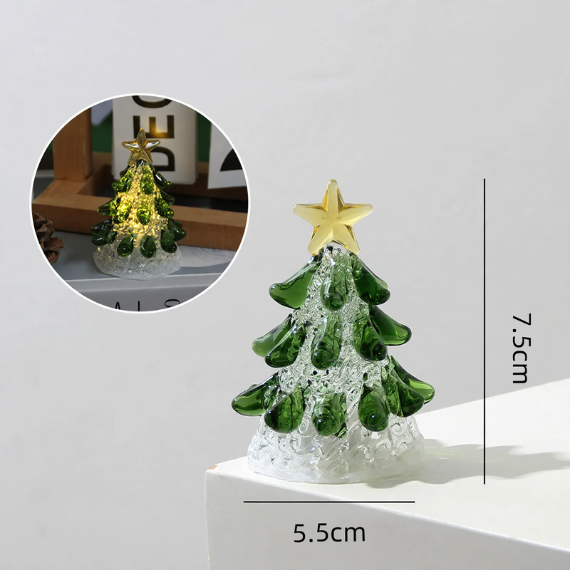 Handgeferti Glas-Weihnachtsbaum-Nachtleuchte