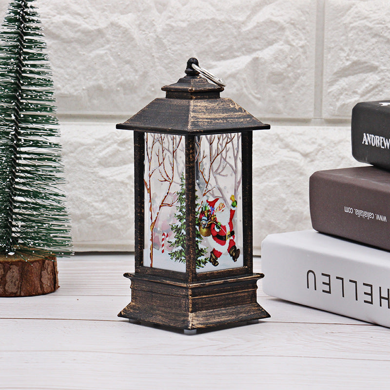 Dekorative LED-Laterne mit weihnachtlichem Motiv