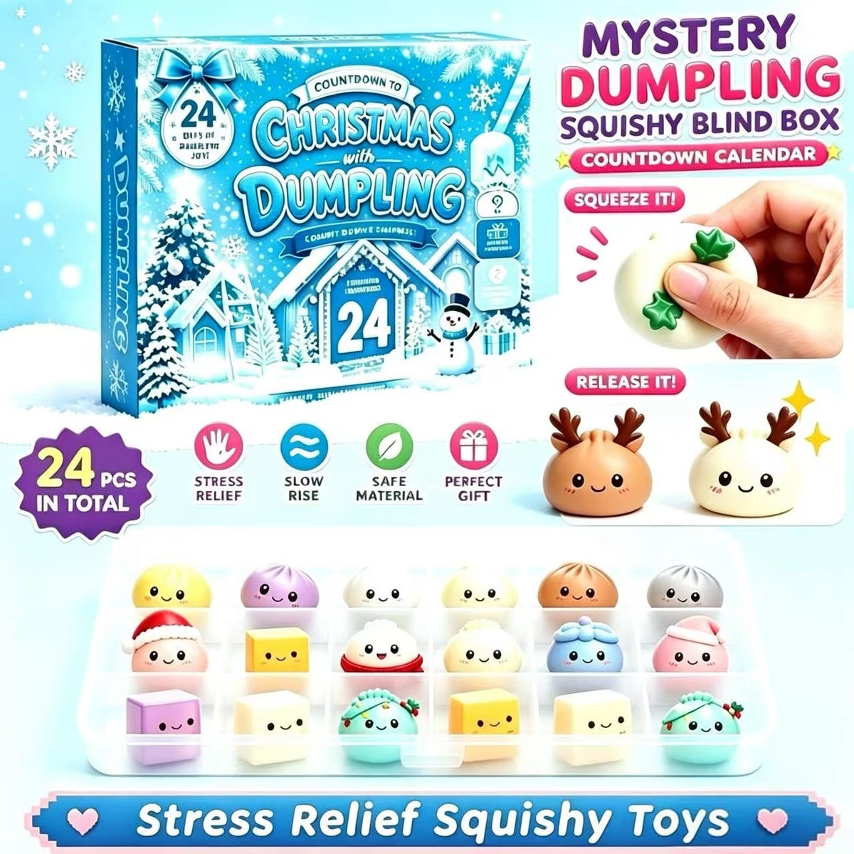 Weihnachts-Adventskalender mit 24 Überraschungsspielzeugen