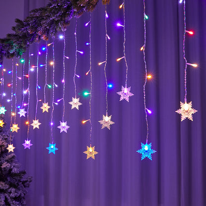 LED-Schneeflocken-Lichtervorhang