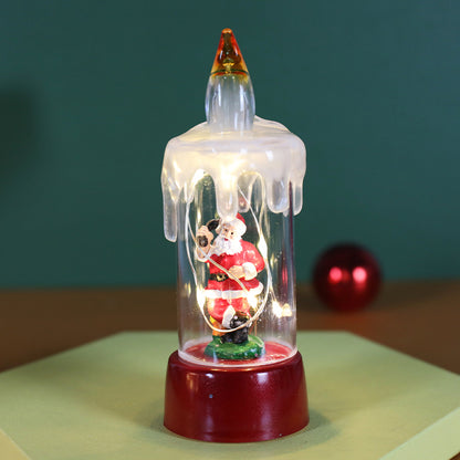 Weihnachtliche Schneekugel-Nachtlichter mit Beleuchtung