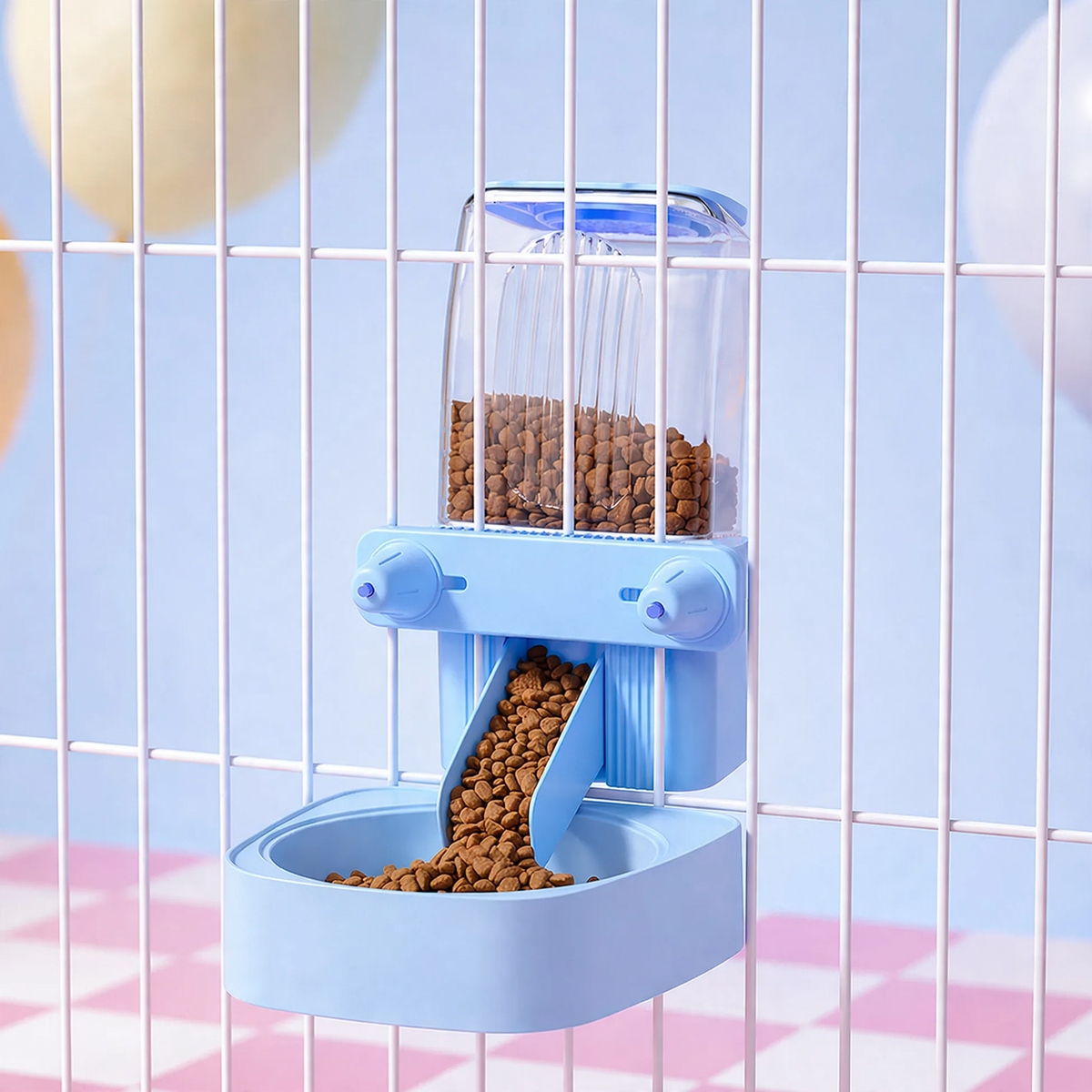 Hängende Wasser- und Futternapf-Spender aus HIPS-Kunststoff