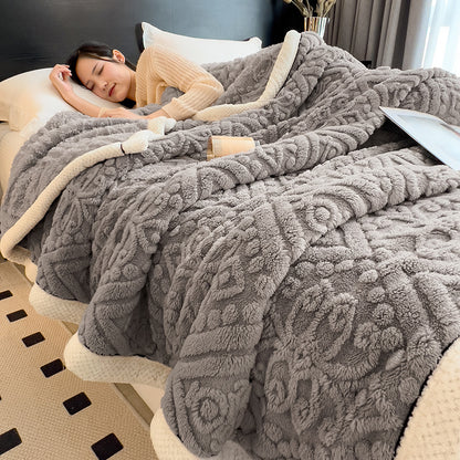 Warme Milchfaser-Fleece Kuscheldecke für Alltag und Büro