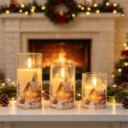 LED-Weihnachtskerzen-Set mit Fernbedienung