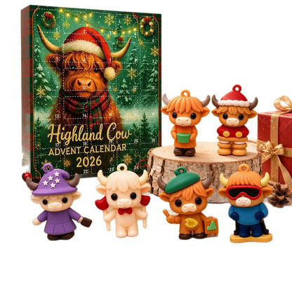 Weihnachts-Adventskalender aus Acryl mit Cartoon-Motiven
