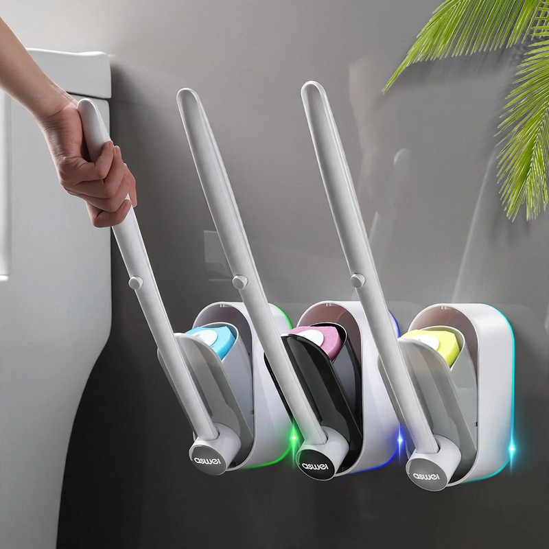 Einweg-Toilettenbürste mit Wandhalter