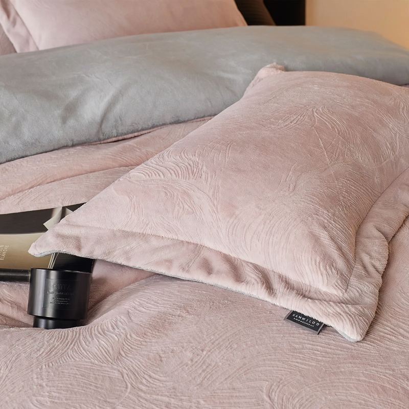 Luxus-Milchfleece-Bettwäsche-Set, geometrisch, warm
