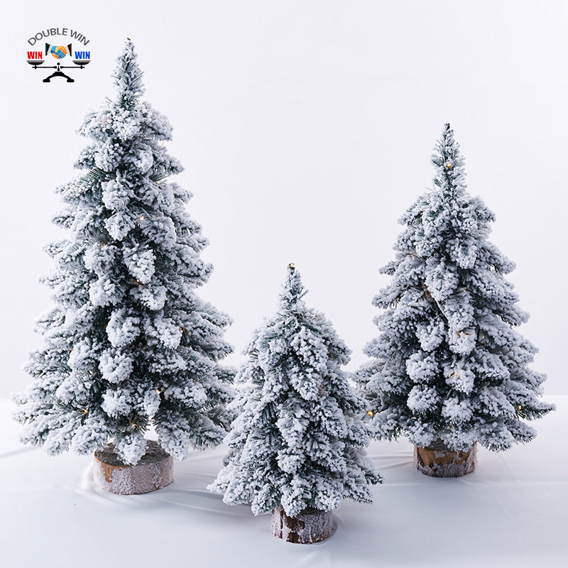 Mini-Weihnachtsbaum mit Schnee-Effekt und LED-Licht
