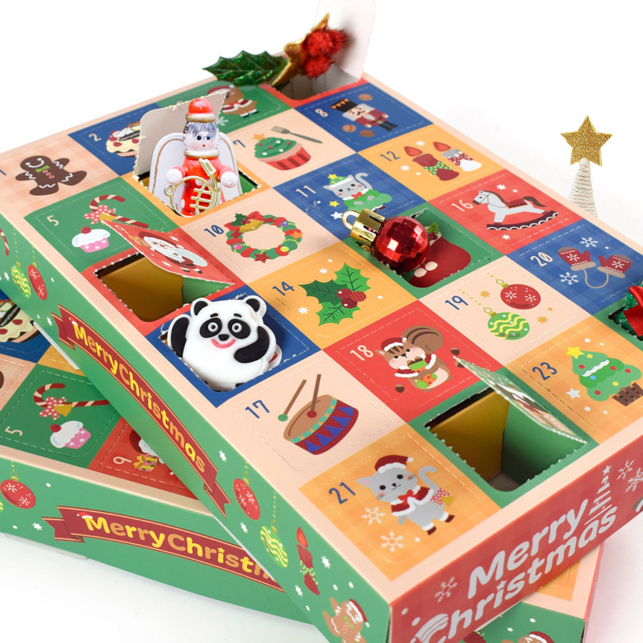 Leere 24-Fächer-Weihnachtsbox für Adventskalender
