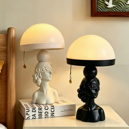 Tischlampe Qualle, französisch, Vintage-Stil
