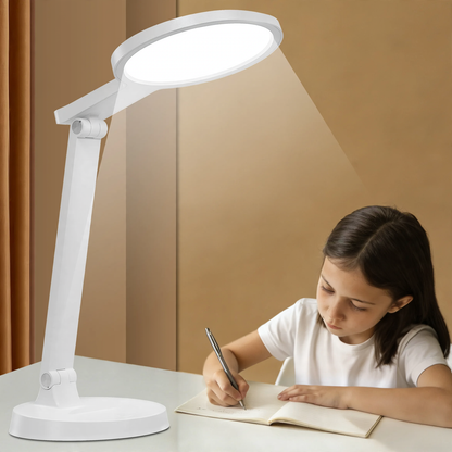 Augenschonende LED-Schreibtischleuchte mit Klappmechanismus