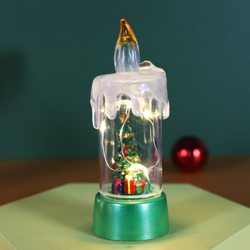 Weihnachtliche Schneekugel-Nachtlichter mit Beleuchtung