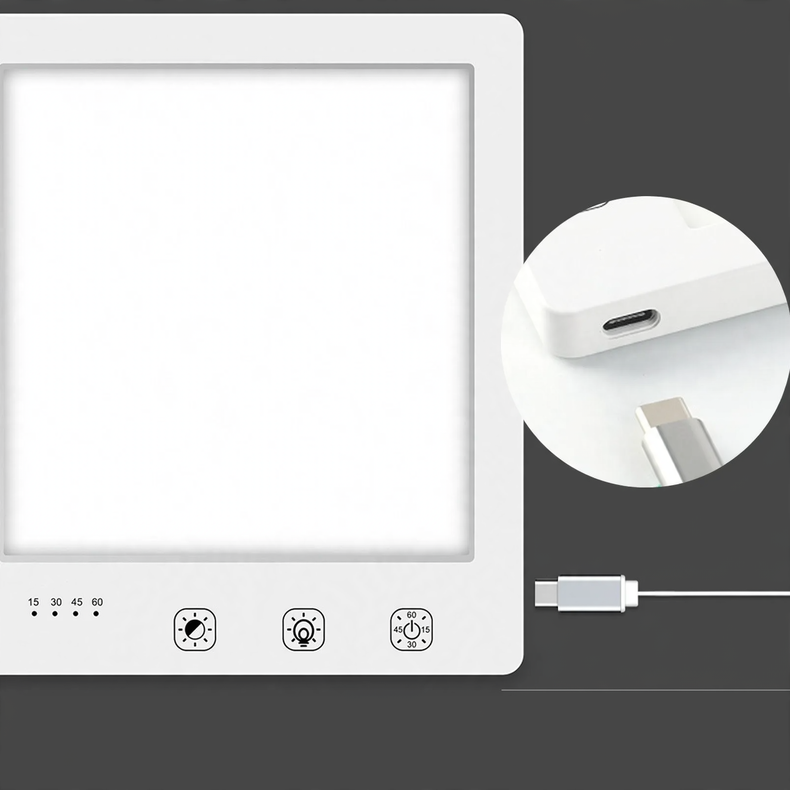 LED-Lichttherapie-Lampe mit Tageslichtsimulation