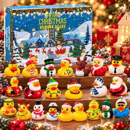 24-Tage-Adventskalender mit Quietscheenten-Spielzeug
