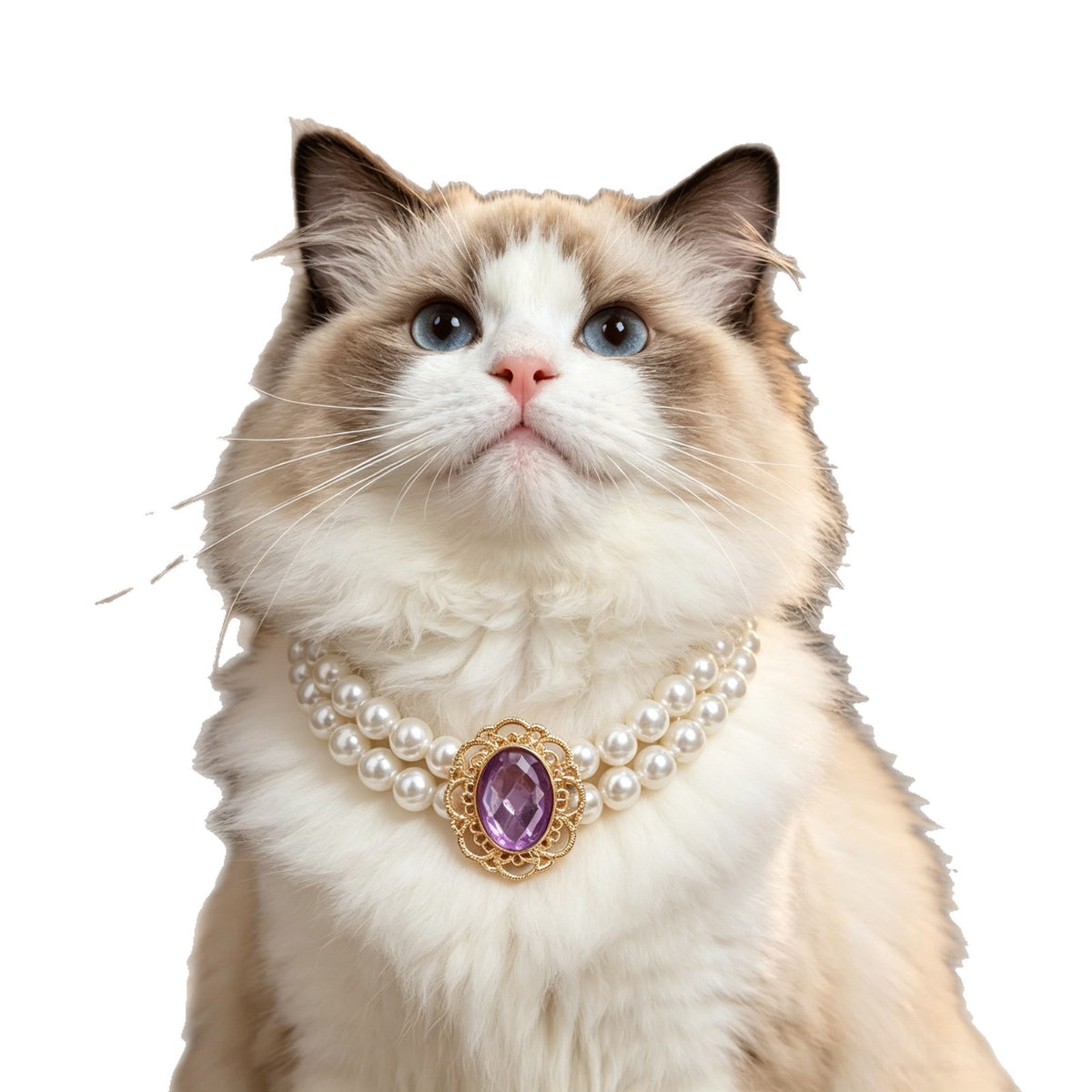 Perlenhalsband für Katzen und kleine Hunde, Prinzessin-Stil