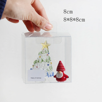 Glas-Weihnachtsbaum, 8,5 cm, handgeferti Dekoration