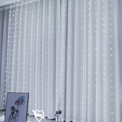 LED-Vorhang-Lichterkette mit Fernbedienung