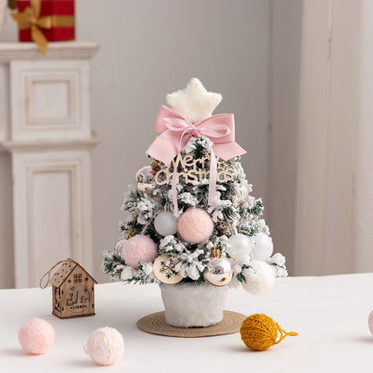 Mini-Weihnachtsbaum mit Beflockung für den Tisch