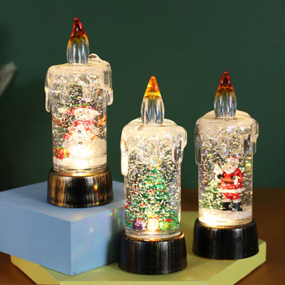 Weihnachtliche Schneekugel-Nachtlichter mit Beleuchtung