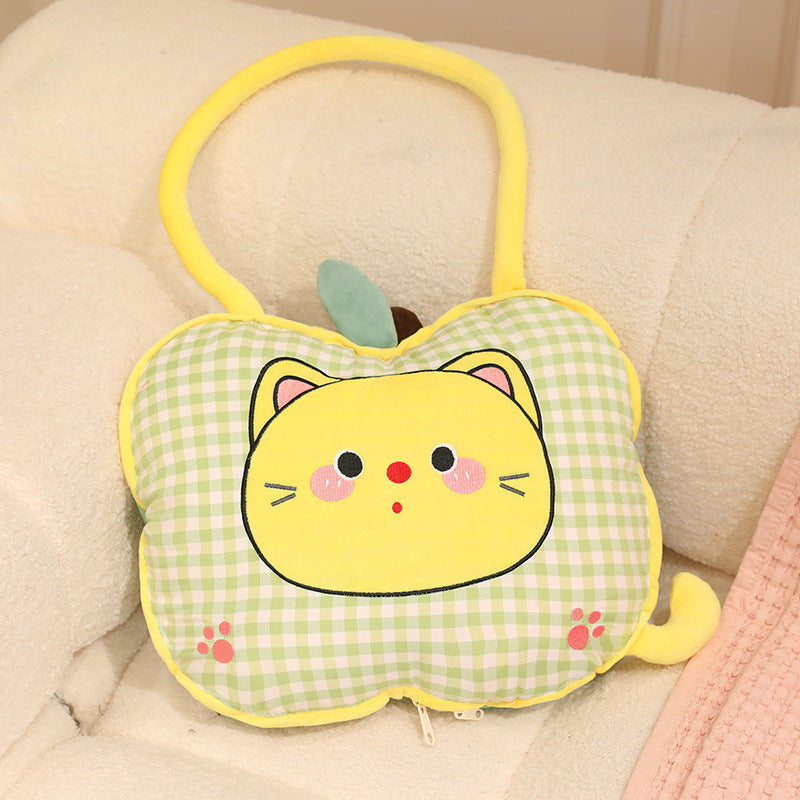Apfel-Kuschelkissen mit Decke, 2-in-1