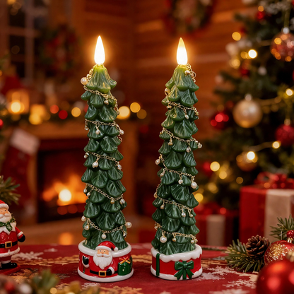 Dekorative LED-Weihnachtsbaum-Kerze mit Fernbedienung